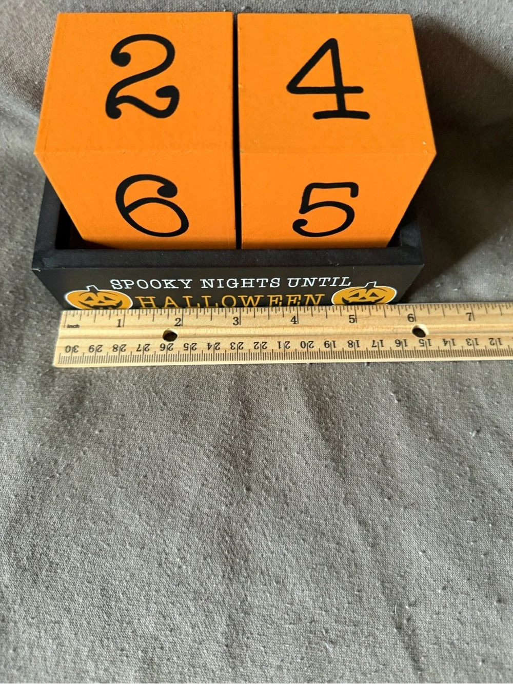 Halloween Countdown Block Set - Orange and Black